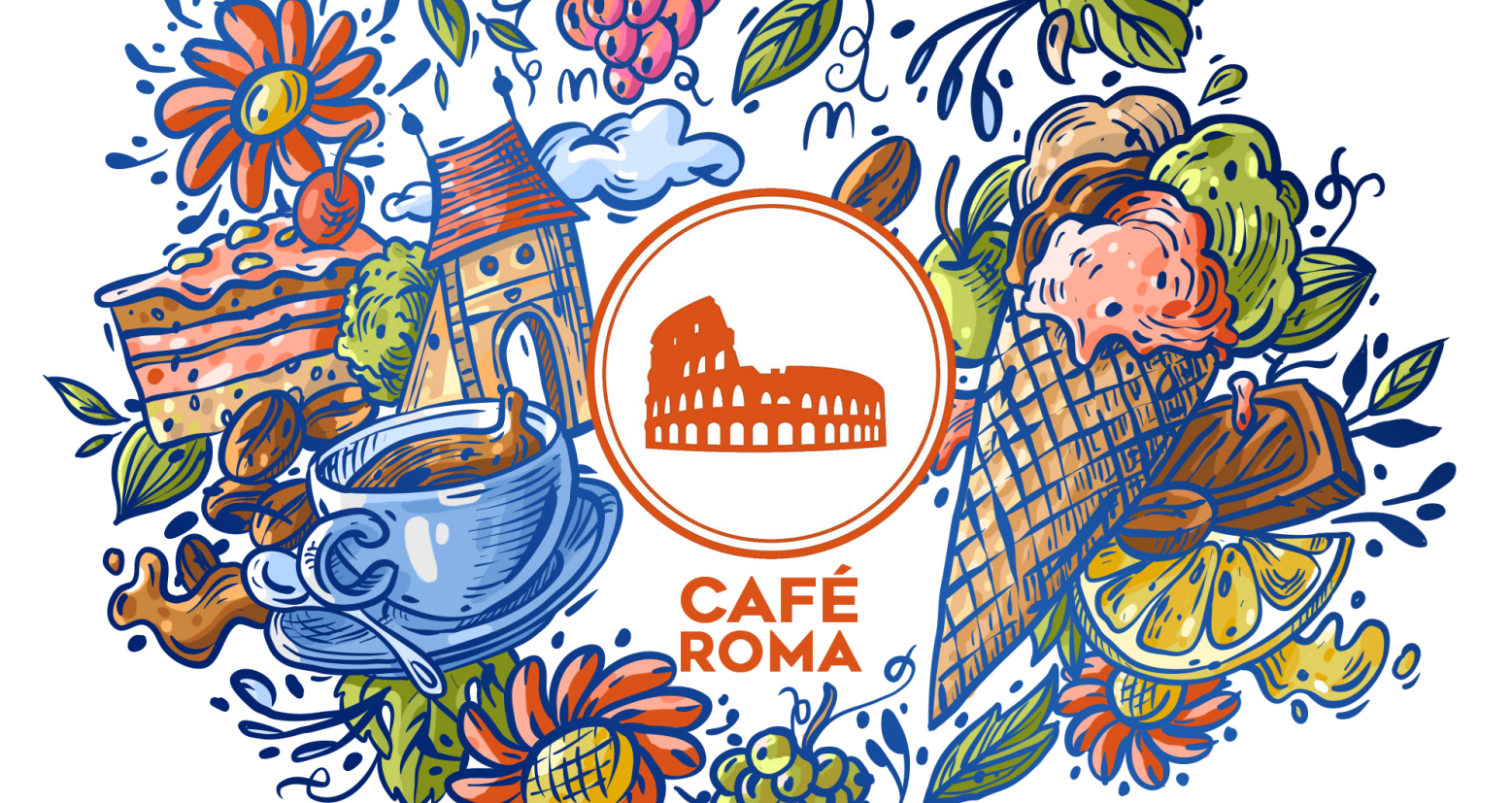 kresba caffé Roma